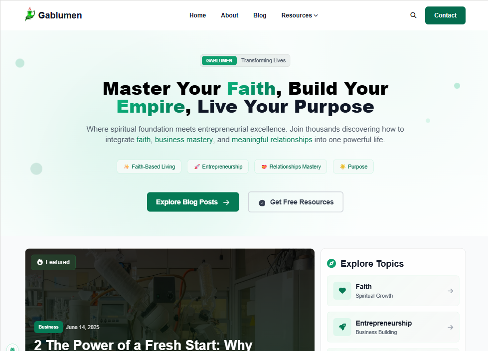 Gablumen Inspirational Blog